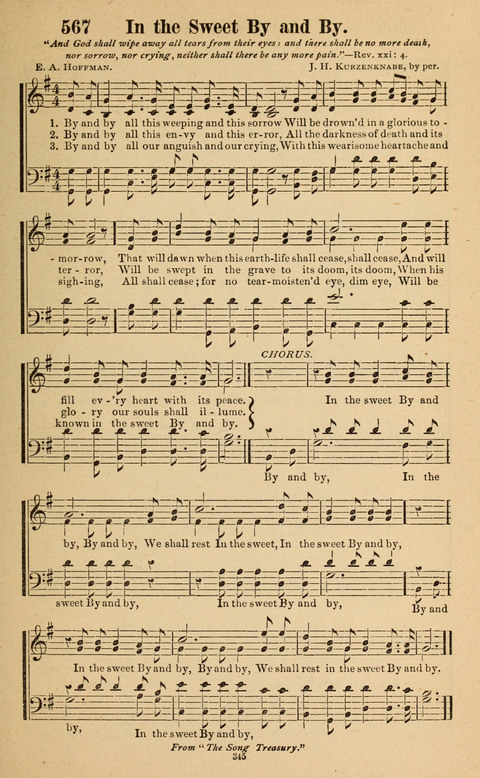 The New Jubilee Harp: or Christian hymns and song. a new collection of hymns and tunes for public and social worship page 345
