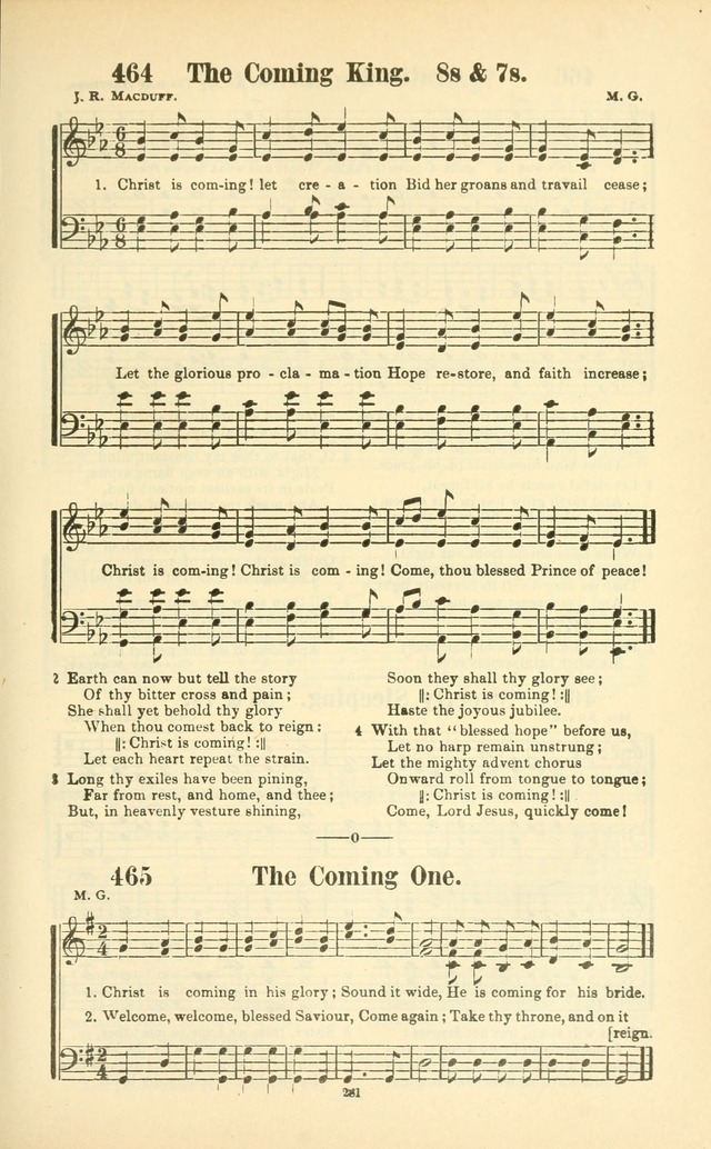 The New Jubilee Harp: or Christian hymns and songs. a new collection of hymns and tunes for public and social worship (With supplement) page 285