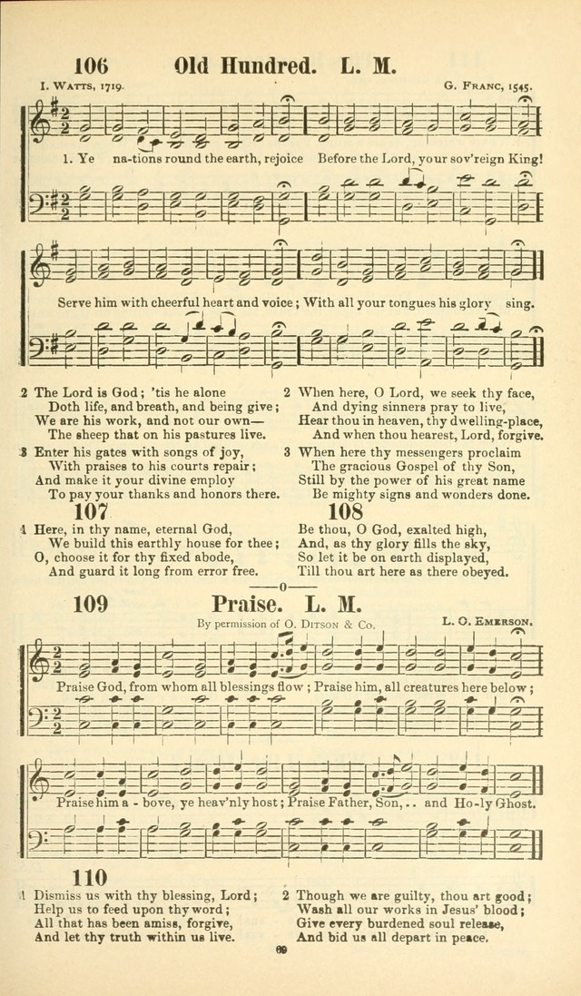 The New Jubilee Harp: or Christian hymns and songs. a new collection of hymns and tunes for public and social worship (With supplement) page 69