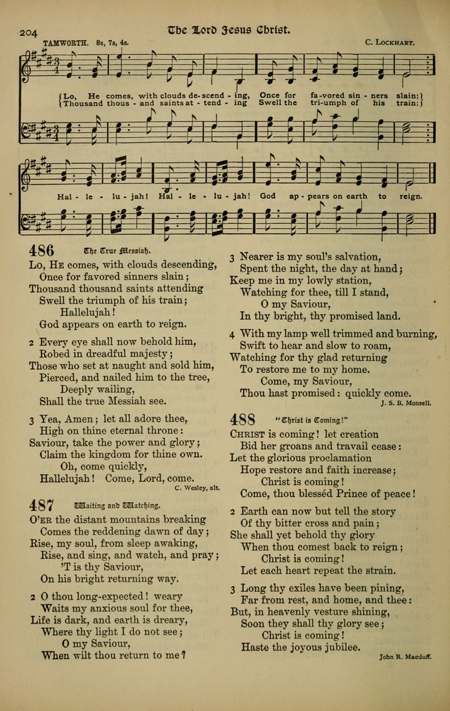 The New Laudes Domini: a selection of spiritual songs, ancient and modern for use in Baptist churches page 204