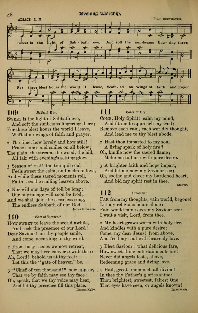 The New Laudes Domini: a selection of spiritual songs, ancient and modern for use in Baptist churches page 48