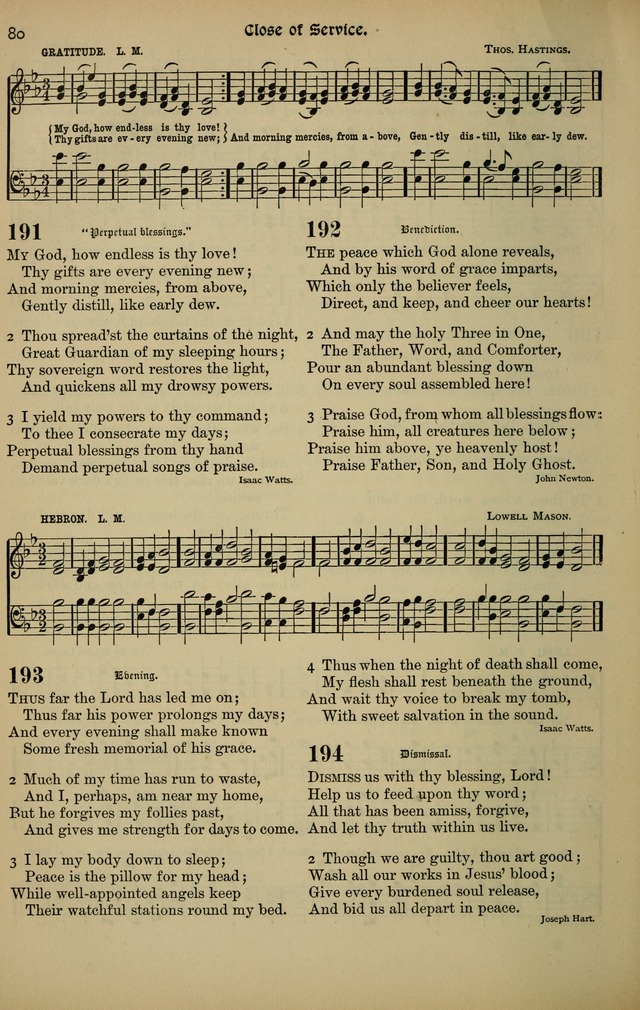 The New Laudes Domini: a selection of spiritual songs, ancient and modern for use in Baptist churches page 80