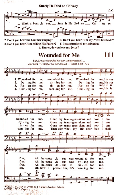 The New National Baptist Hymnal (21st Century Edition) page 123