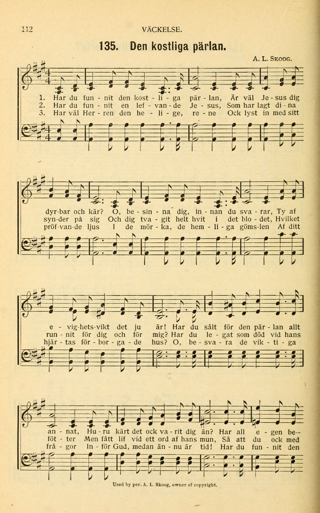 Nya Psalmisten: sånger för allmän och enskild uppbyggelse page 112