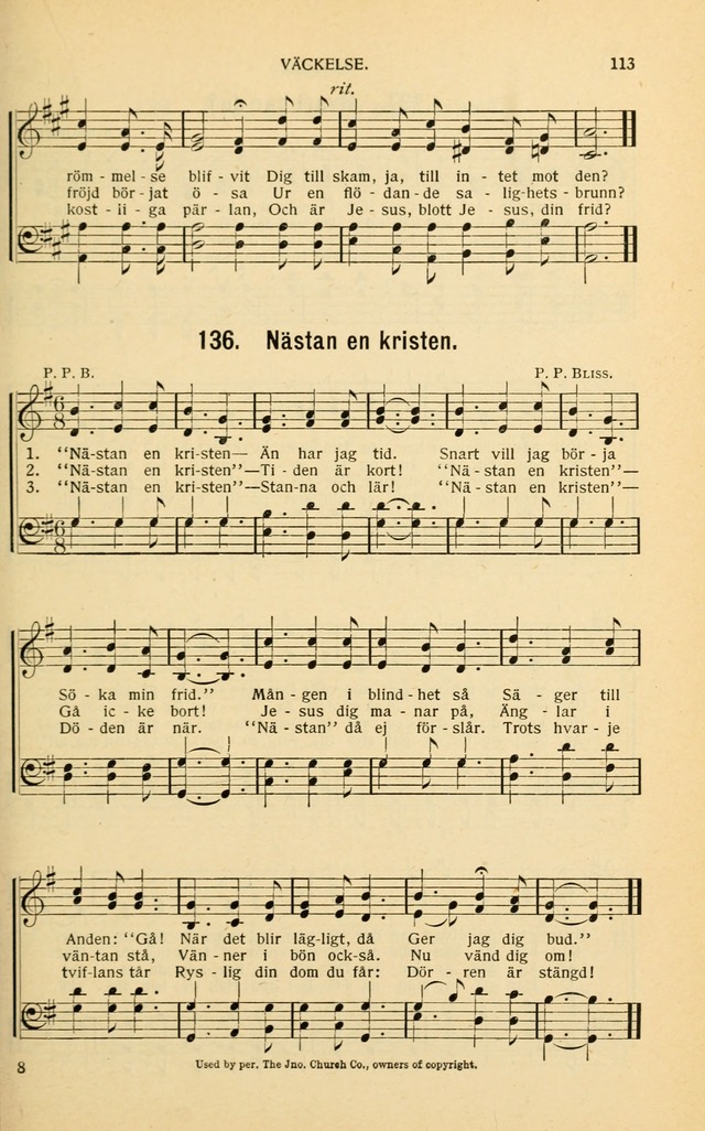 Nya Psalmisten: sånger för allmän och enskild uppbyggelse page 113