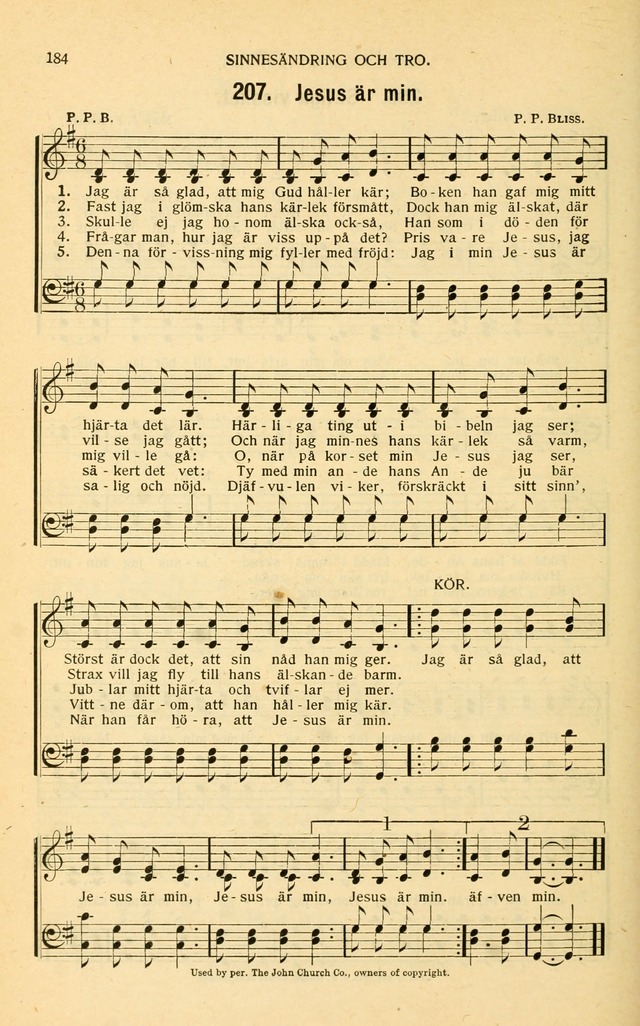 Nya Psalmisten: sånger för allmän och enskild uppbyggelse page 184