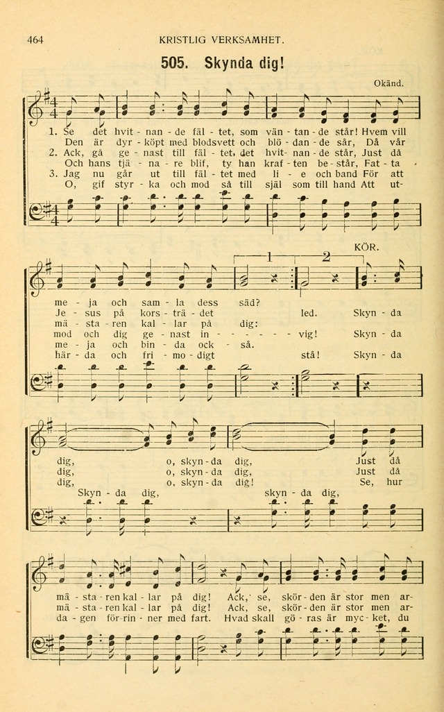 Nya Psalmisten: sånger för allmän och enskild uppbyggelse page 464