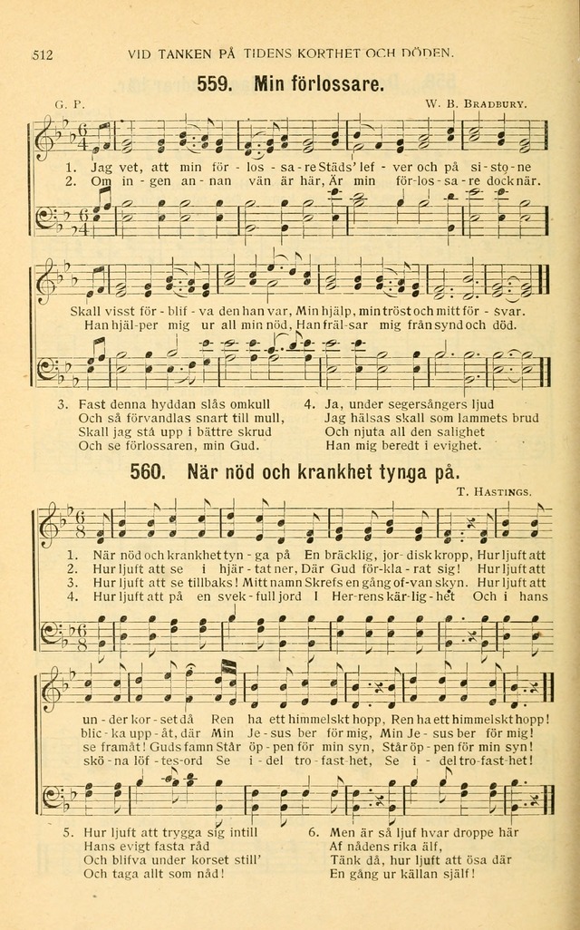 Nya Psalmisten: sånger för allmän och enskild uppbyggelse page 512
