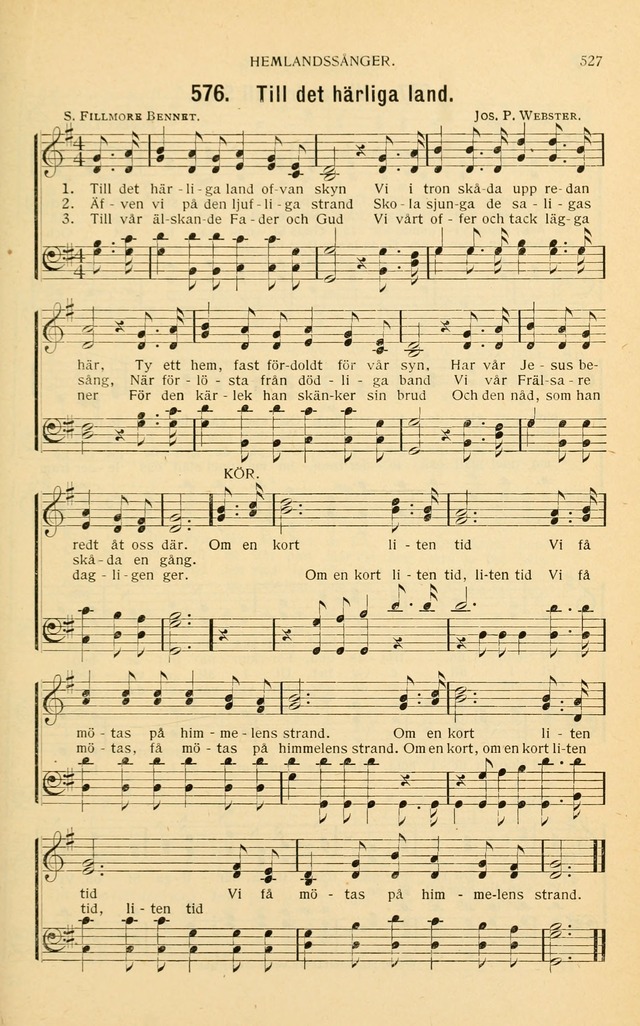 Nya Psalmisten: sånger för allmän och enskild uppbyggelse page 527