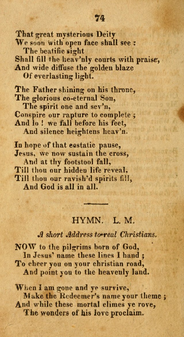 A New Selection of Hymns: collected from various authors page 74
