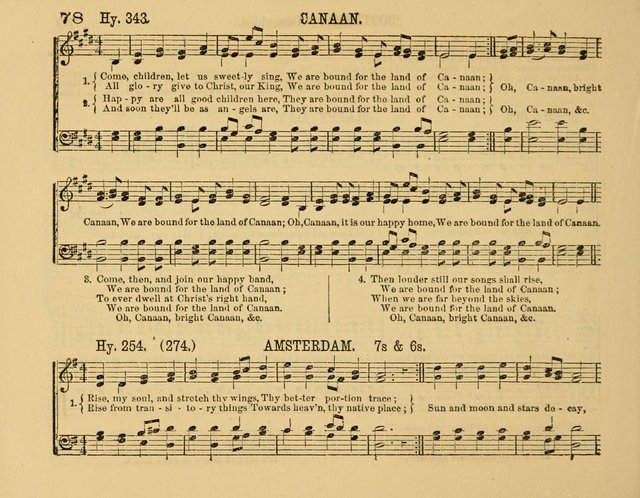 The New Sabbath School Hosanna: enlarged and improved: a choice collection of popular hymns and tunes, original and selected: for the Sunday school and the family circle... page 78