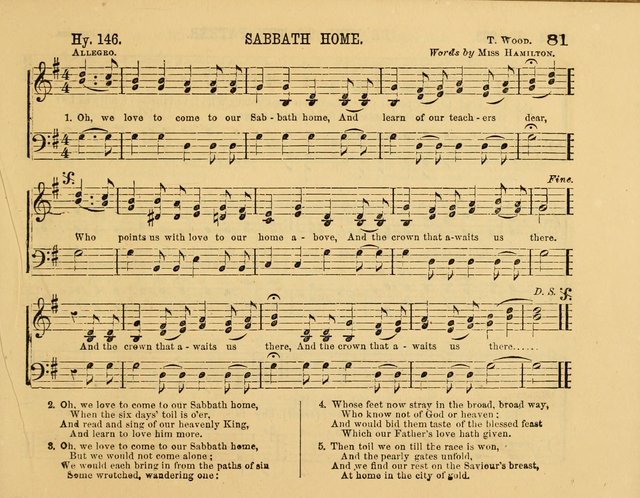 The New Sabbath School Hosanna: enlarged and improved: a choice collection of popular hymns and tunes, original and selected: for the Sunday school and the family circle... page 81