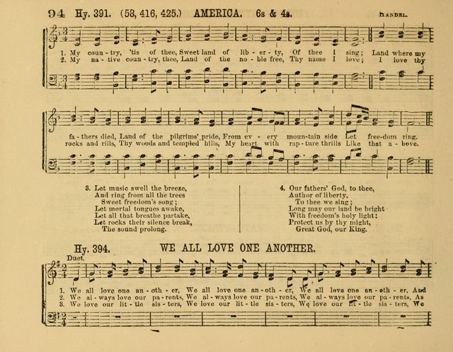 The New Sabbath School Hosanna: enlarged and improved: a choice collection of popular hymns and tunes, original and selected: for the Sunday school and the family circle... page 94
