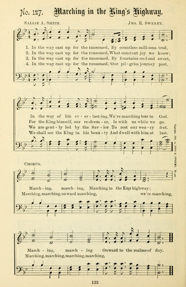 The New Song: for the Sunday school, societies of Christian Endeavor, and other religious exercises page 132