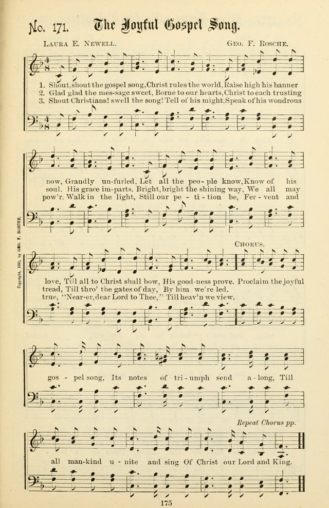 The New Song: for the Sunday school, societies of Christian Endeavor, and other religious exercises page 175