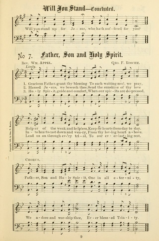 The New Song: for the Sunday school, societies of Christian Endeavor, and other religious exercises page 9