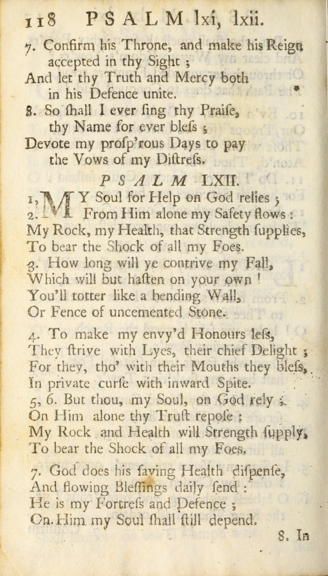 A New Version of the Psalms of David: Fitted to the Tunes Used in Churches page 118