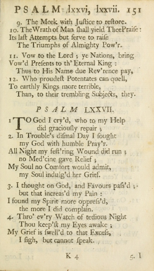 A New Version of the Psalms of David: Fitted to the Tunes Used in Churches page 151