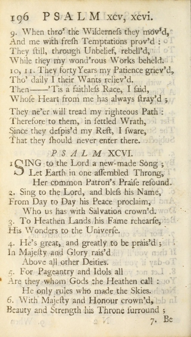 A New Version of the Psalms of David: Fitted to the Tunes Used in Churches page 196