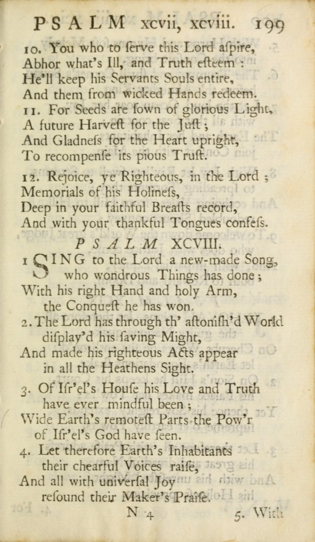 A New Version of the Psalms of David: Fitted to the Tunes Used in Churches page 199
