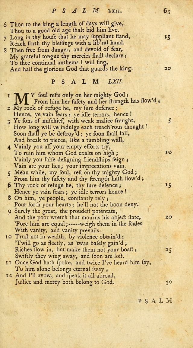 New Version of the Psalms of David page 63