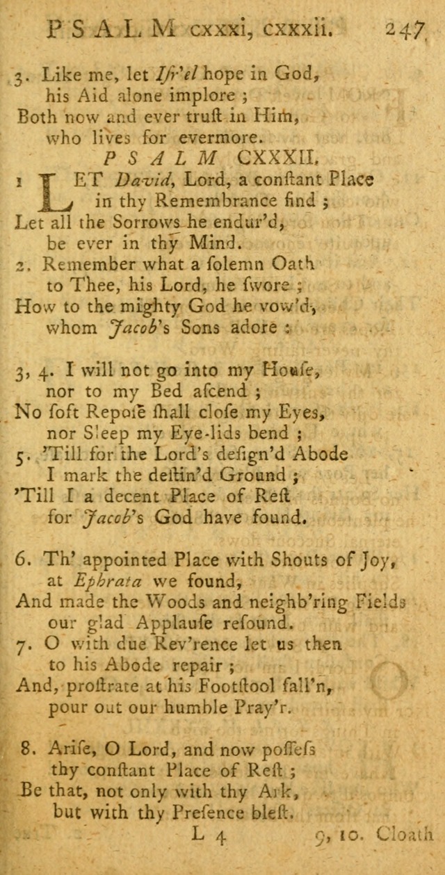 A New Version of the Psalms of David: fitted to the Tunes used in Churches page 247