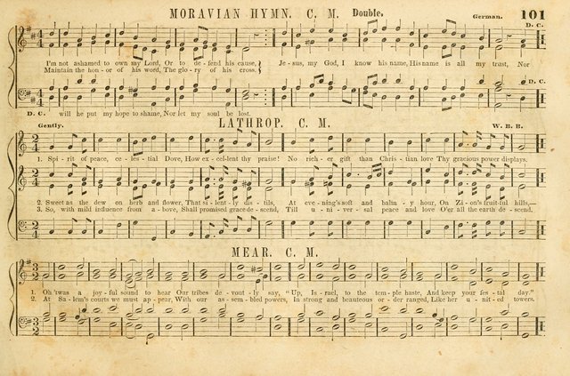 The New York Choralist: a new and copious collection of Psalm and hymn tunes adapted to all the various metres in general use with a large variety of anthems and set pieces page 101