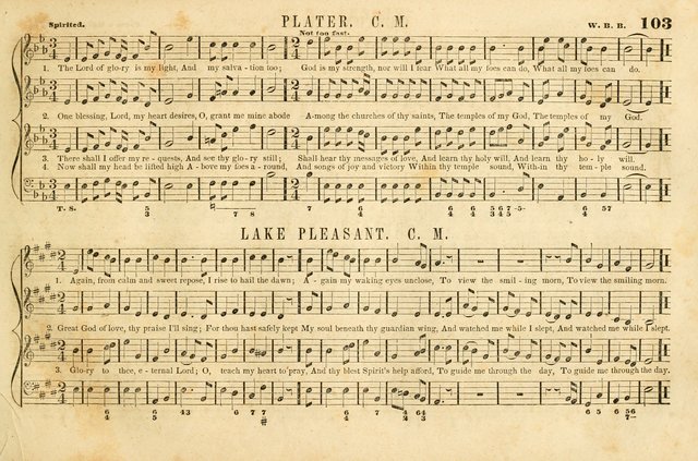 The New York Choralist: a new and copious collection of Psalm and hymn tunes adapted to all the various metres in general use with a large variety of anthems and set pieces page 103