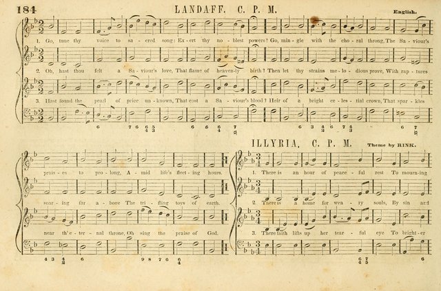 The New York Choralist: a new and copious collection of Psalm and hymn tunes adapted to all the various metres in general use with a large variety of anthems and set pieces page 184