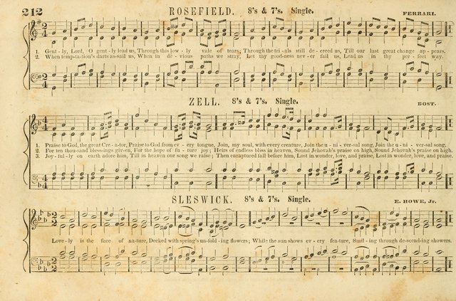 The New York Choralist: a new and copious collection of Psalm and hymn tunes adapted to all the various metres in general use with a large variety of anthems and set pieces page 212