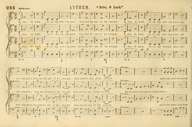 The New York Choralist: a new and copious collection of Psalm and hymn tunes adapted to all the various metres in general use with a large variety of anthems and set pieces page 244