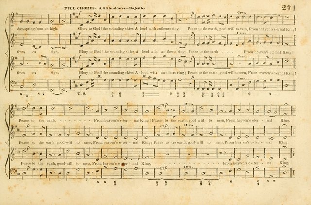 The New York Choralist: a new and copious collection of Psalm and hymn tunes adapted to all the various metres in general use with a large variety of anthems and set pieces page 271