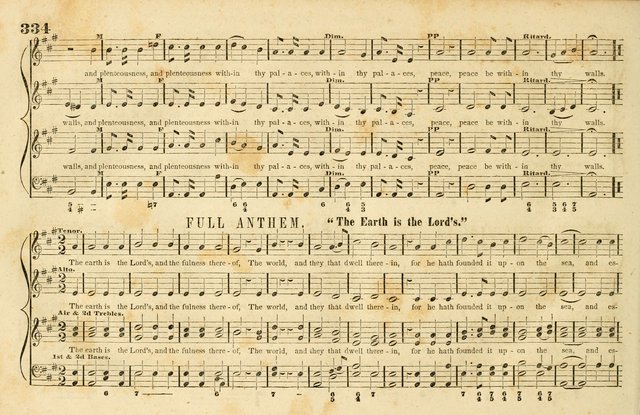 The New York Choralist: a new and copious collection of Psalm and hymn tunes adapted to all the various metres in general use with a large variety of anthems and set pieces page 334