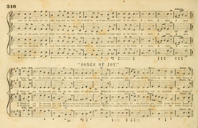 The New York Choralist: a new and copious collection of Psalm and hymn tunes adapted to all the various metres in general use with a large variety of anthems and set pieces page 340