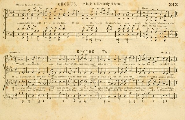 The New York Choralist: a new and copious collection of Psalm and hymn tunes adapted to all the various metres in general use with a large variety of anthems and set pieces page 343