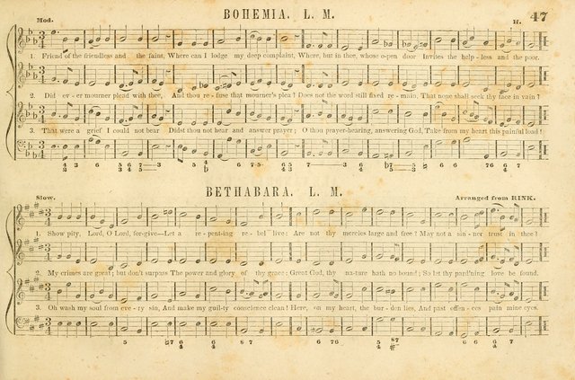 The New York Choralist: a new and copious collection of Psalm and hymn tunes adapted to all the various metres in general use with a large variety of anthems and set pieces page 47
