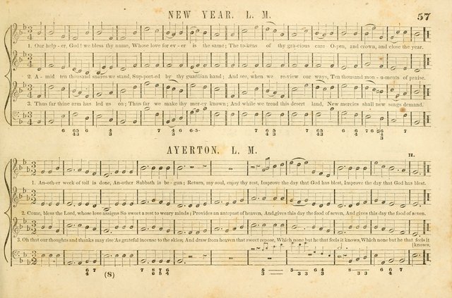 The New York Choralist: a new and copious collection of Psalm and hymn tunes adapted to all the various metres in general use with a large variety of anthems and set pieces page 57