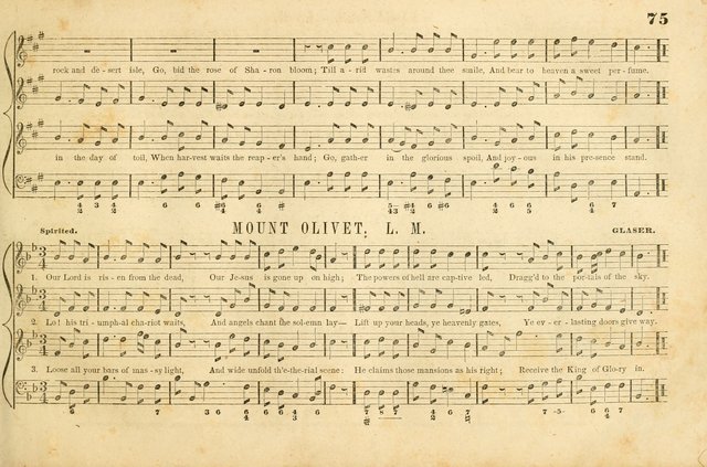 The New York Choralist: a new and copious collection of Psalm and hymn tunes adapted to all the various metres in general use with a large variety of anthems and set pieces page 75