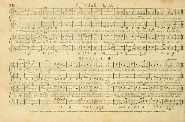 The New York Choralist: a new and copious collection of Psalm and hymn tunes adapted to all the various metres in general use with a large variety of anthems and set pieces page 76