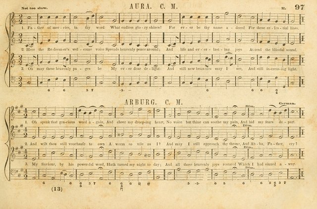 The New York Choralist: a new and copious collection of Psalm and hymn tunes adapted to all the various metres in general use with a large variety of anthems and set pieces page 97