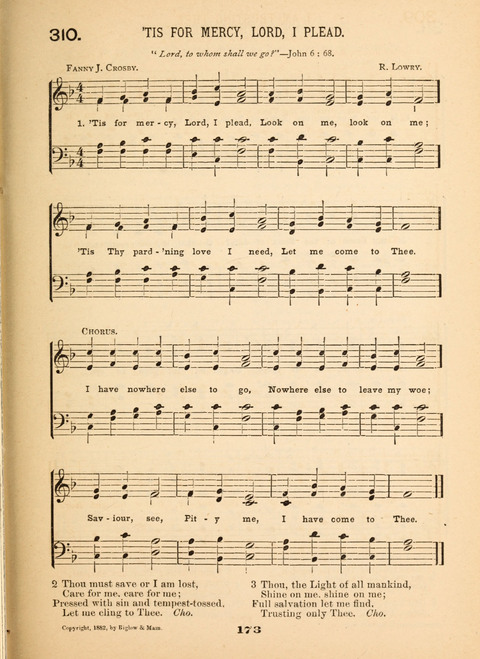 Our Glad Hosanna: for the service of Song in the Sunday School, the Social Gathering, and the Prayer Meeting page 173