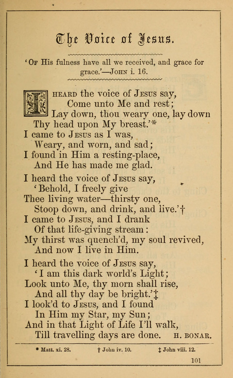 One Hundred Choice Hymns: in large type page 101
