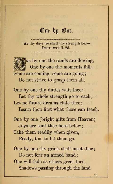 One Hundred Choice Hymns: in large type page 73