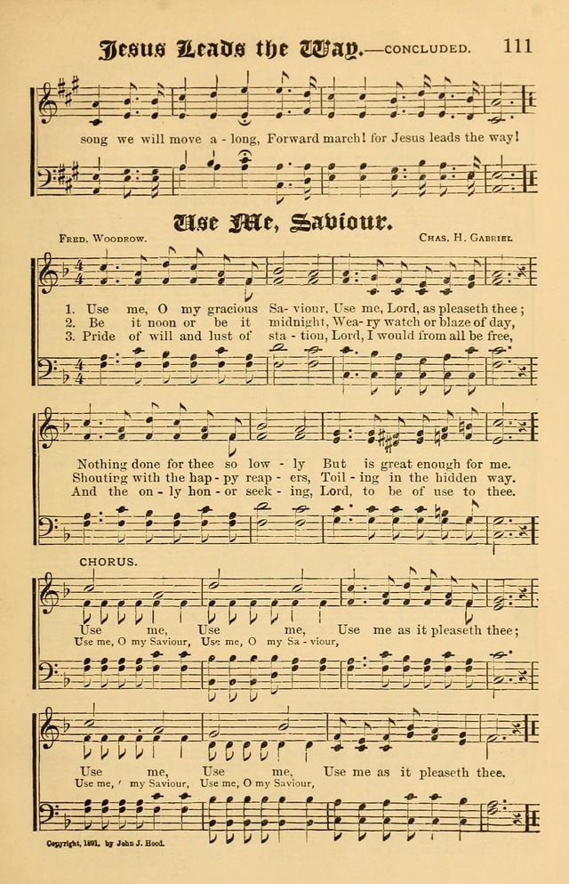 Our Hymns: compiled for use in the services of the Baptist Temple page 111