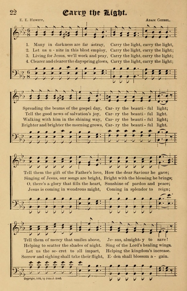 Our Hymns: compiled for use in the services of the Baptist Temple page 22