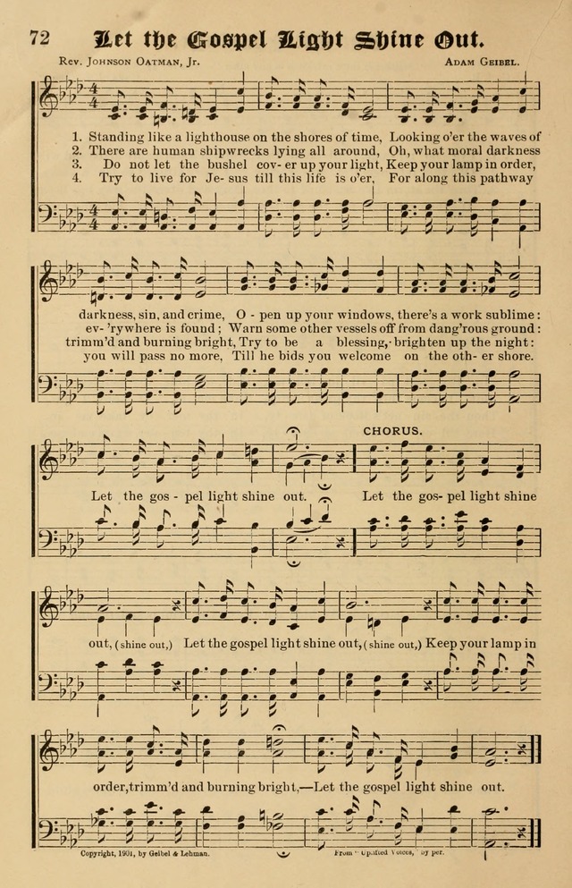Our Hymns: compiled for use in the services of the Baptist Temple page 72