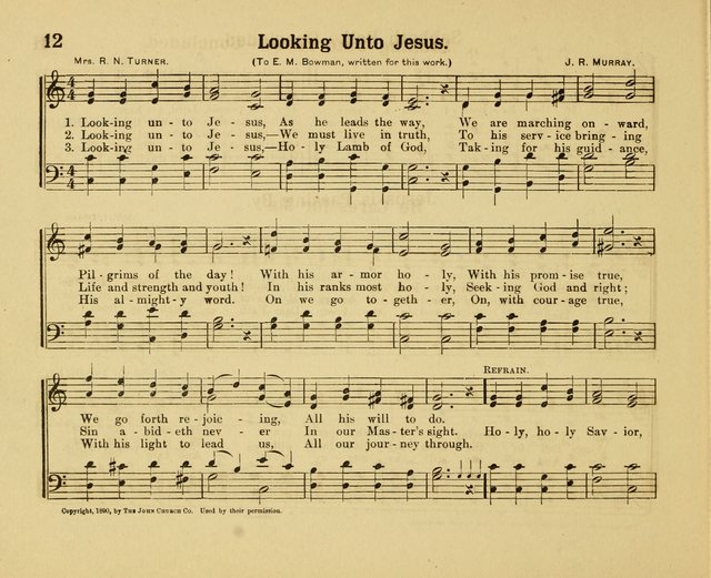 Our Song Book: a collection of songs selected and edited expressly for the Sunday School of the First Baptist Peddie Memorial Church, Newark, N. J. page 11