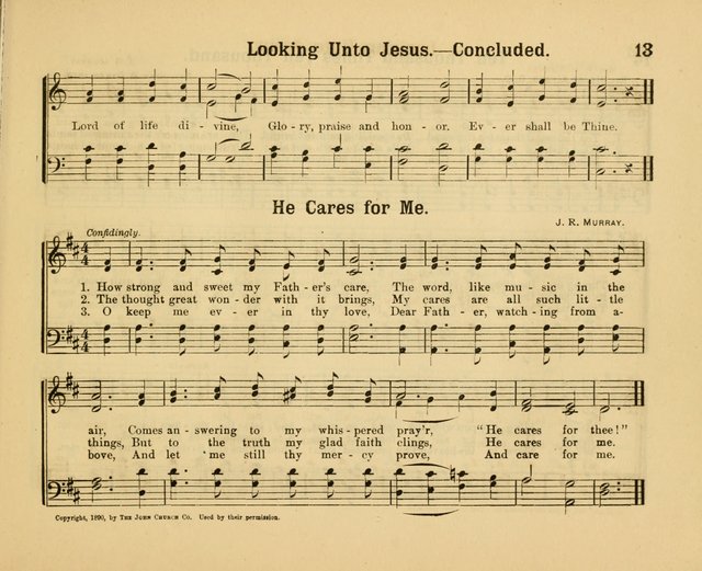 Our Song Book: a collection of songs selected and edited expressly for the Sunday School of the First Baptist Peddie Memorial Church, Newark, N. J. page 12