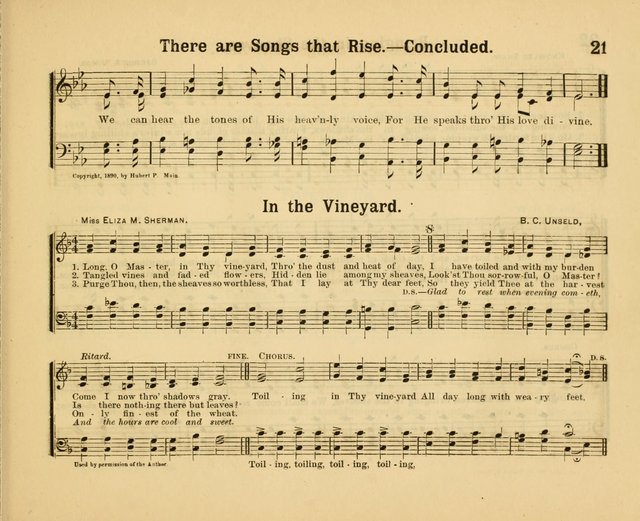 Our Song Book: a collection of songs selected and edited expressly for the Sunday School of the First Baptist Peddie Memorial Church, Newark, N. J. page 20