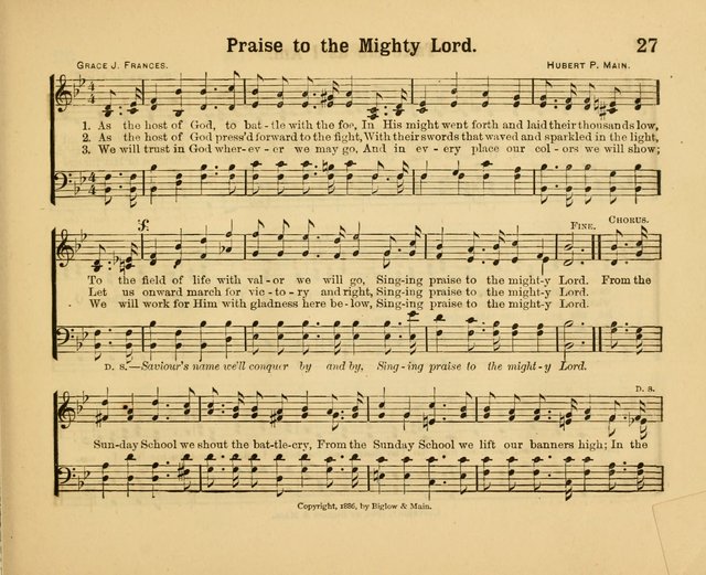 Our Song Book: a collection of songs selected and edited expressly for the Sunday School of the First Baptist Peddie Memorial Church, Newark, N. J. page 26